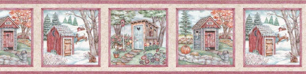 Country Four Seasons Wallpaper Border STN6053