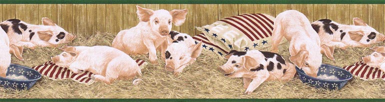 Cenefa De Pared Con Animales De Granja - Diseño Multicolor, Ideal Para Decoración Infantil, HA61082B